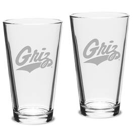 Jardine - Montana Grizzlies 2-Piece 16oz. Classic Pub Glass Set - Multicolor
