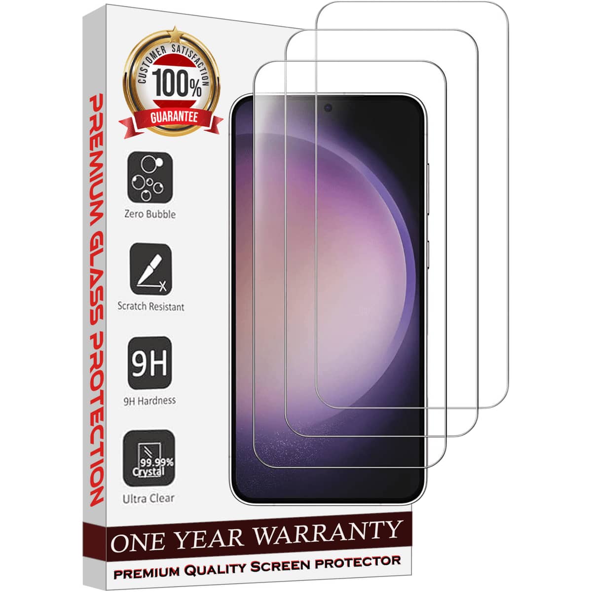 Entronix - Galaxy S25 Ultra Clear Screen Protector - 3 Pack - Transparent