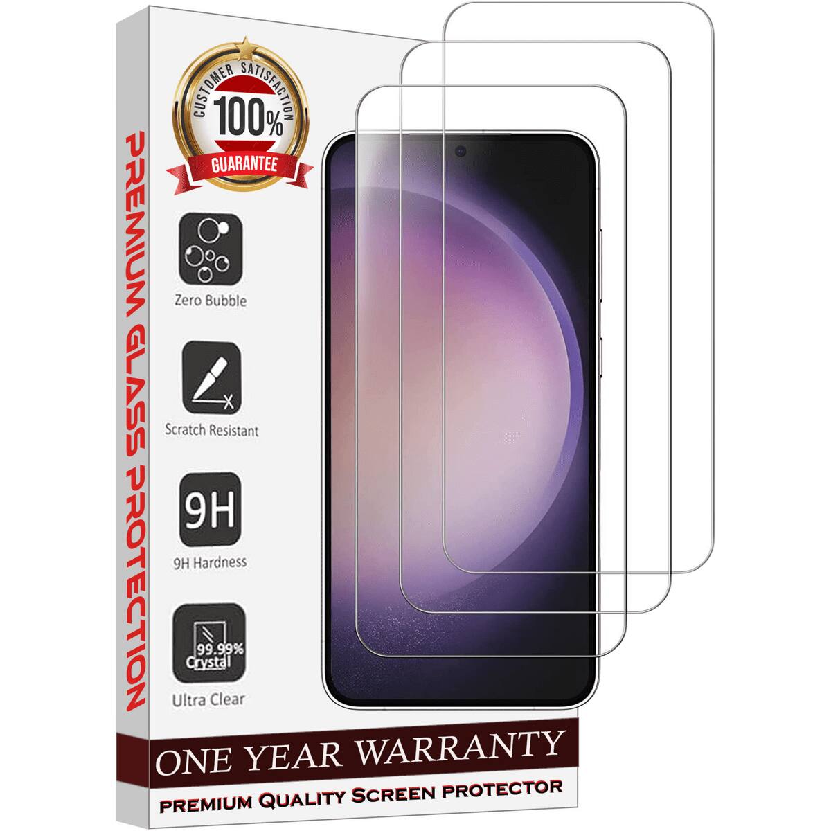 Entronix - Galaxy S25 Ultra Clear Screen Protector - 3 Pack - Transparent