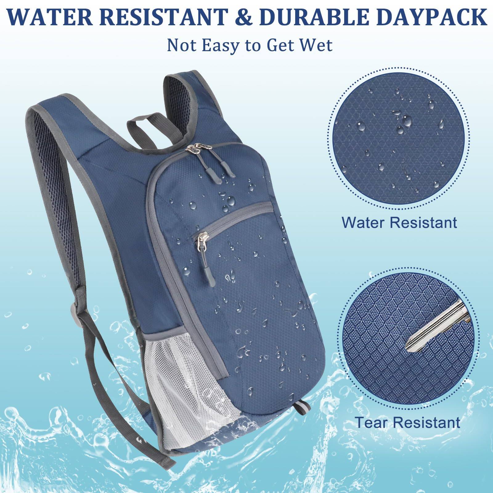 Alt View 2. Pacoar Cade - 15l Hiking Backpack Lightweight Packable Daypack Small Foldable Shoulder Bag Travel Day Pack Outdoor Gear - Black-15L - Maximum Load 10KG ( 22 LB ).