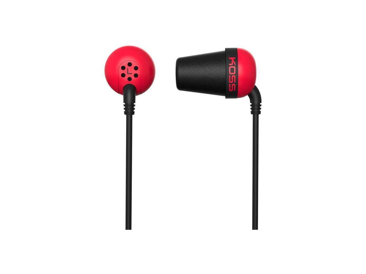 Alt View 3. Koss - KOSS Red PLUGR Earbud Noise Isolating - Red.