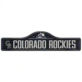 Open Road Brands - Colorado Rockies 5'' x 20'' Metal Street Sign - Multicolor