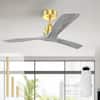 Front. Sofucor - Sofucor 52'' Indoor Outdoor Ceiling Fan No Light with Remote Reversible 3 Blades Ceiling Fan for Bedroom - Gold.