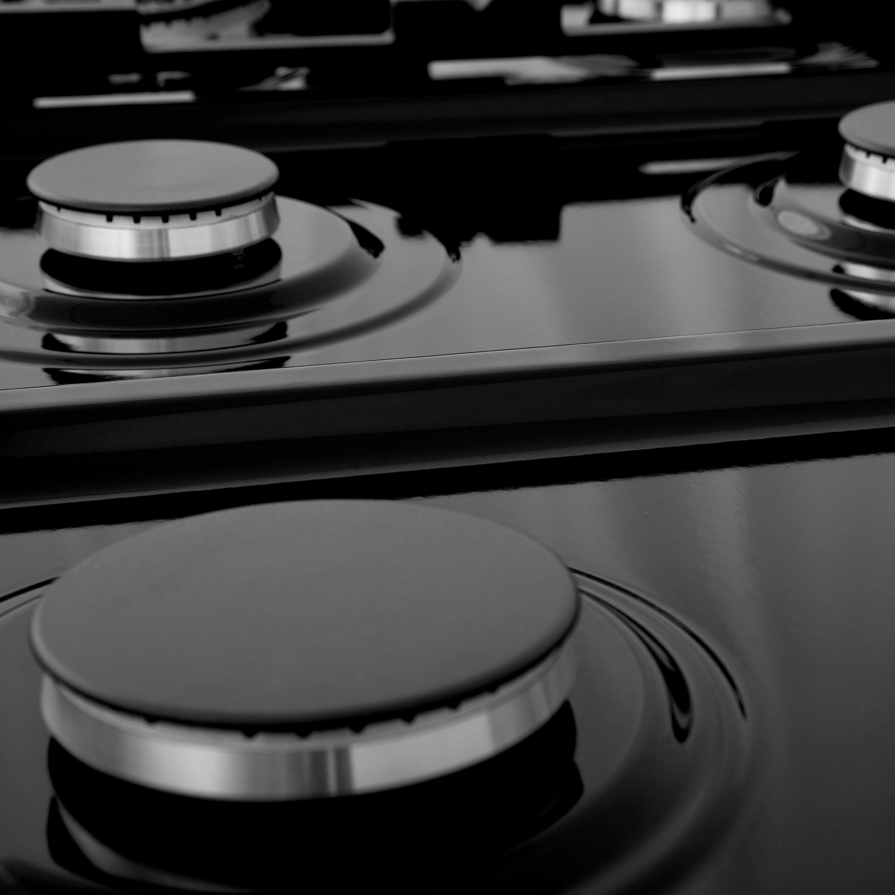Back. ZLINE - 36 in. Wide 6 Burner Legacy Gas Rangetop withPorcelain Cooktop in Stainless Steel (RT36) - Stainless steel.