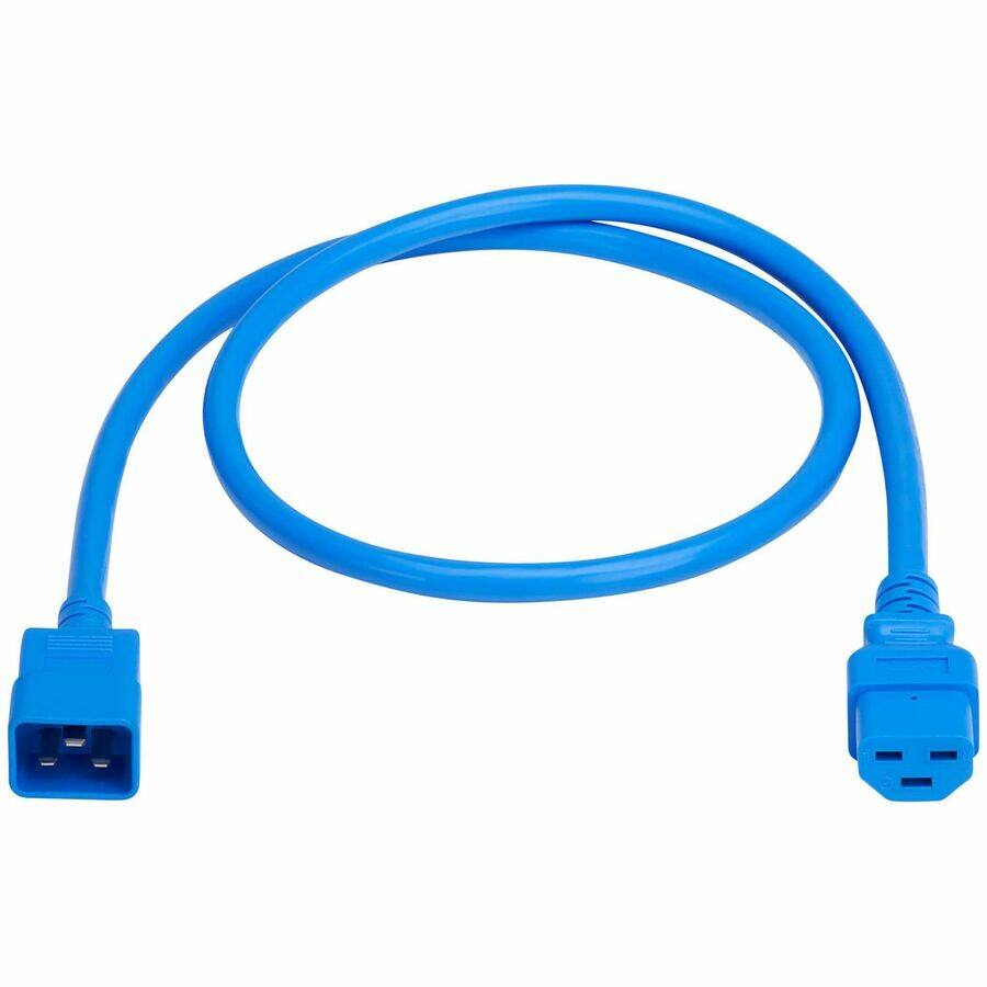 Alt View 1. Tripp Lite - Eaton Tripp Lite Series Power Cord, C20 to C21 - Heavy-Duty, 20A, 250V, 12 AWG, 4 ft. (1.2 m), Blue - For Network - Blue.