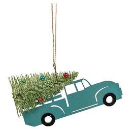 BreeBe - * Christmas Tree Cargo Truck Ornament - BLue