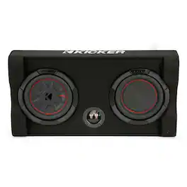 KICKER - 48TRTP82 Down-Firing 8" CompRT 2-Ohm Subwoofer Enclosure - Black