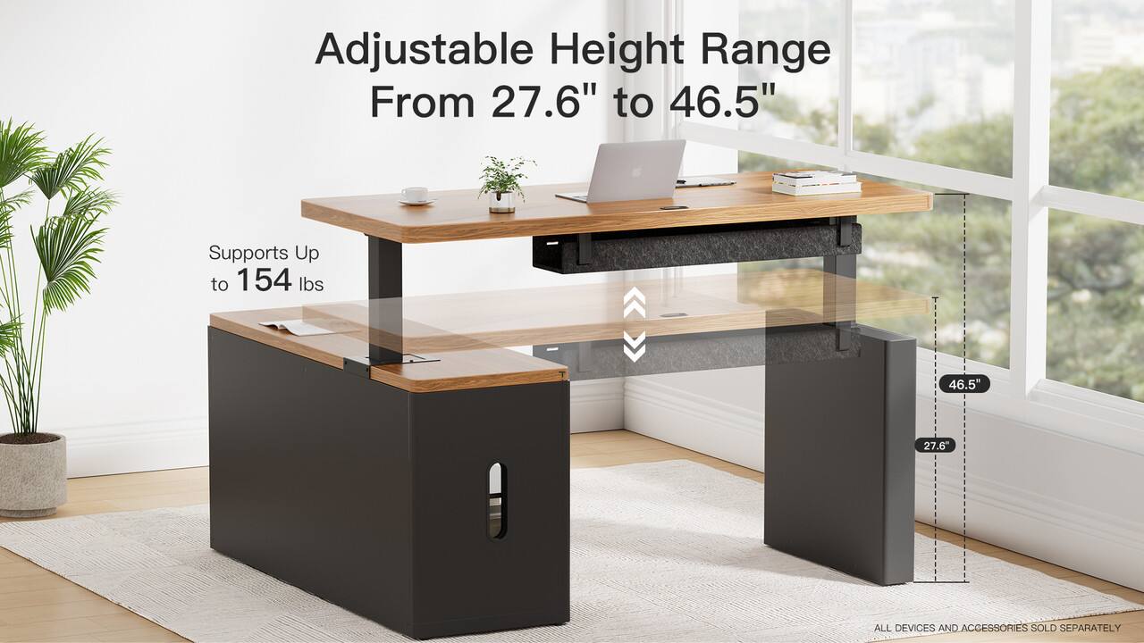 Adjustable Height Range From 27.6" to 46.5"

Supports Up to 154 lbs

ALL DEVICES AND ACCESSORIES SOLD SEPARATELY