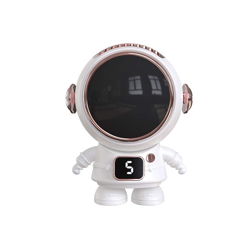 Cluzine - Astronaut Portable Fan,360° Airflow, Neck/Handheld/Desktop, Rechargeable, Quiet, for Travel Office Home