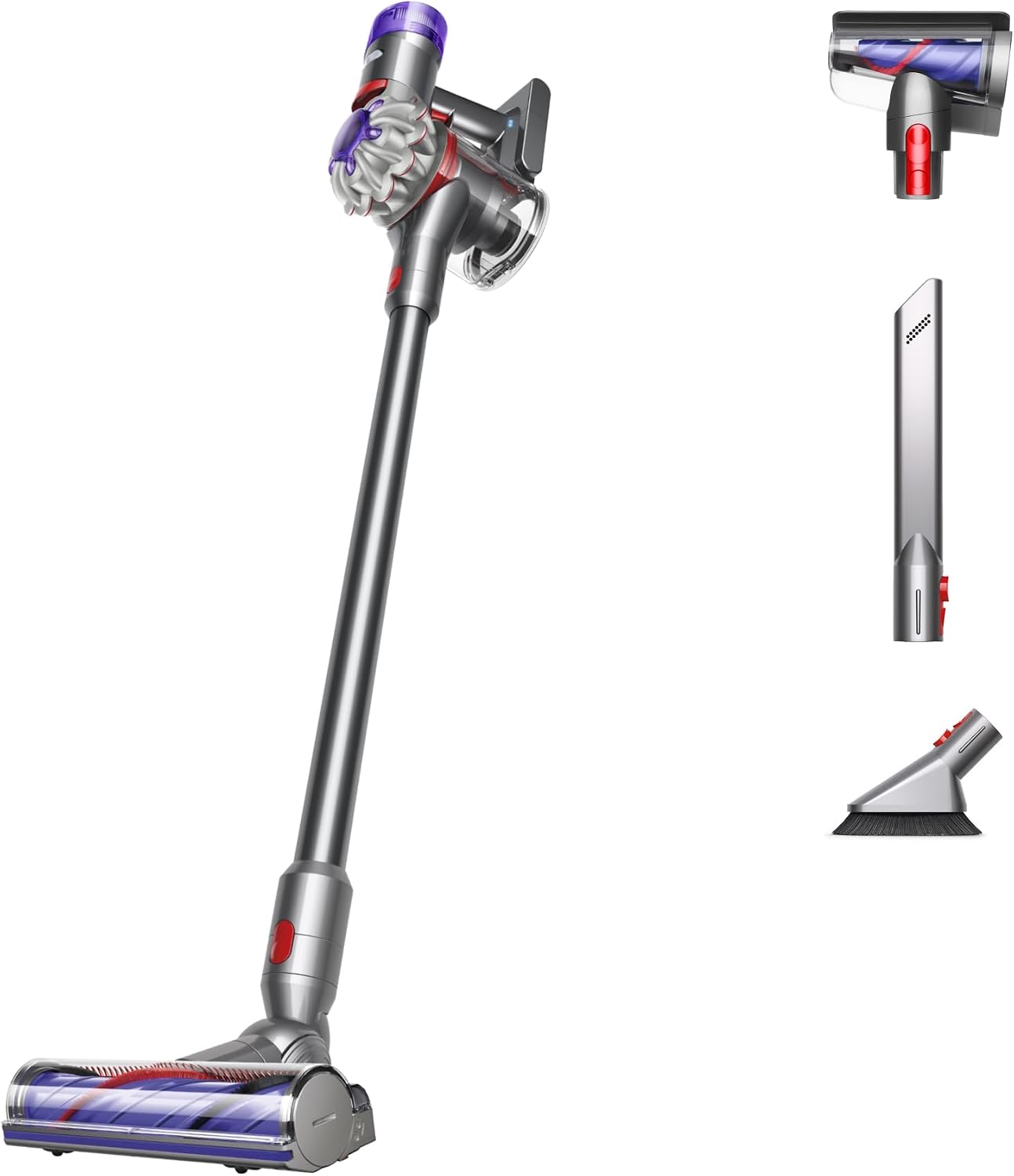 Alt View 5. Dyson - V8 Cordless Stick Vacuum - Silver/Nickel.