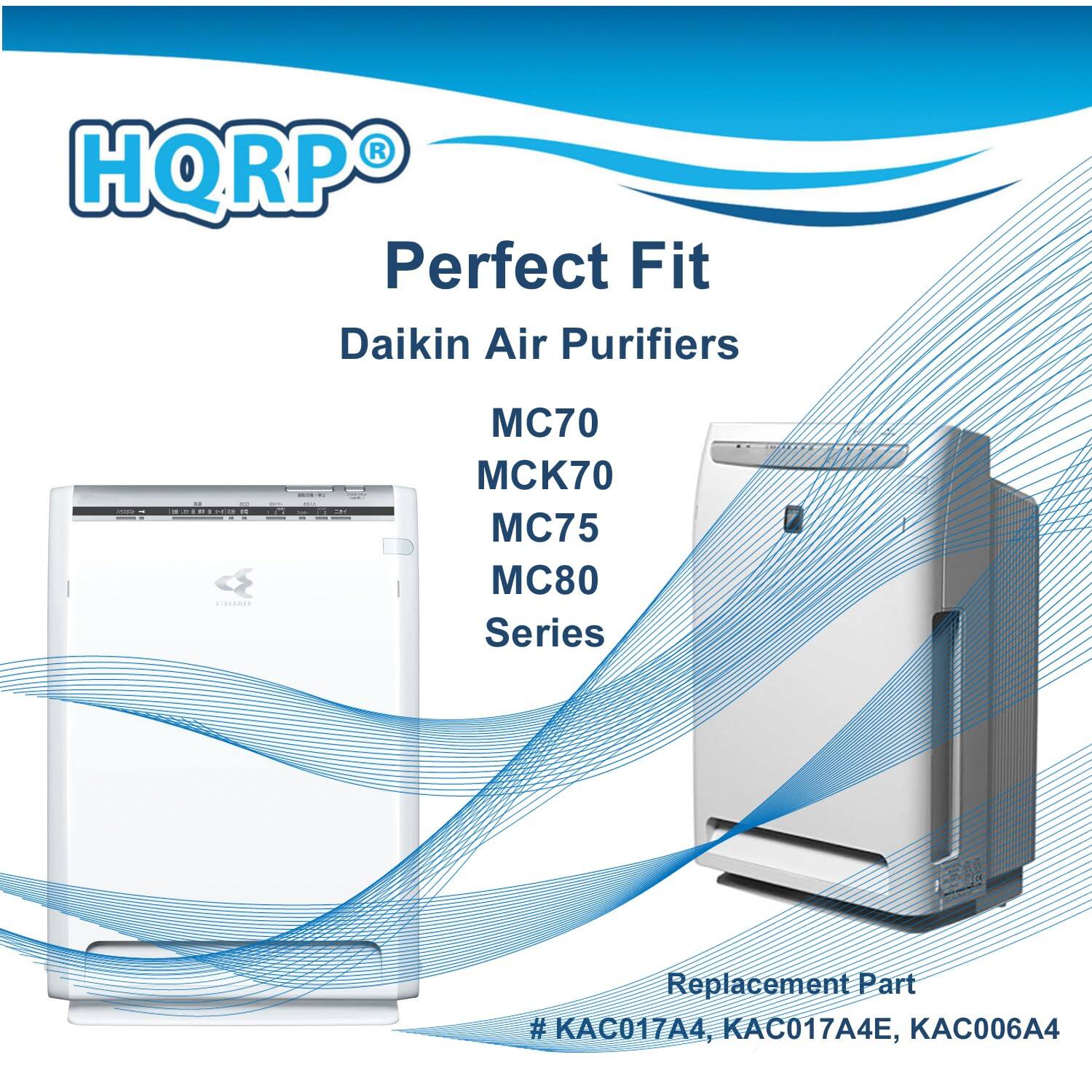 HQRP Perfect Fit Daikin Air Purifiers MC70 MCK70 MC75 MC80 Series Replacement Part # KAC017A4, KAC017A4E, KAC006A4