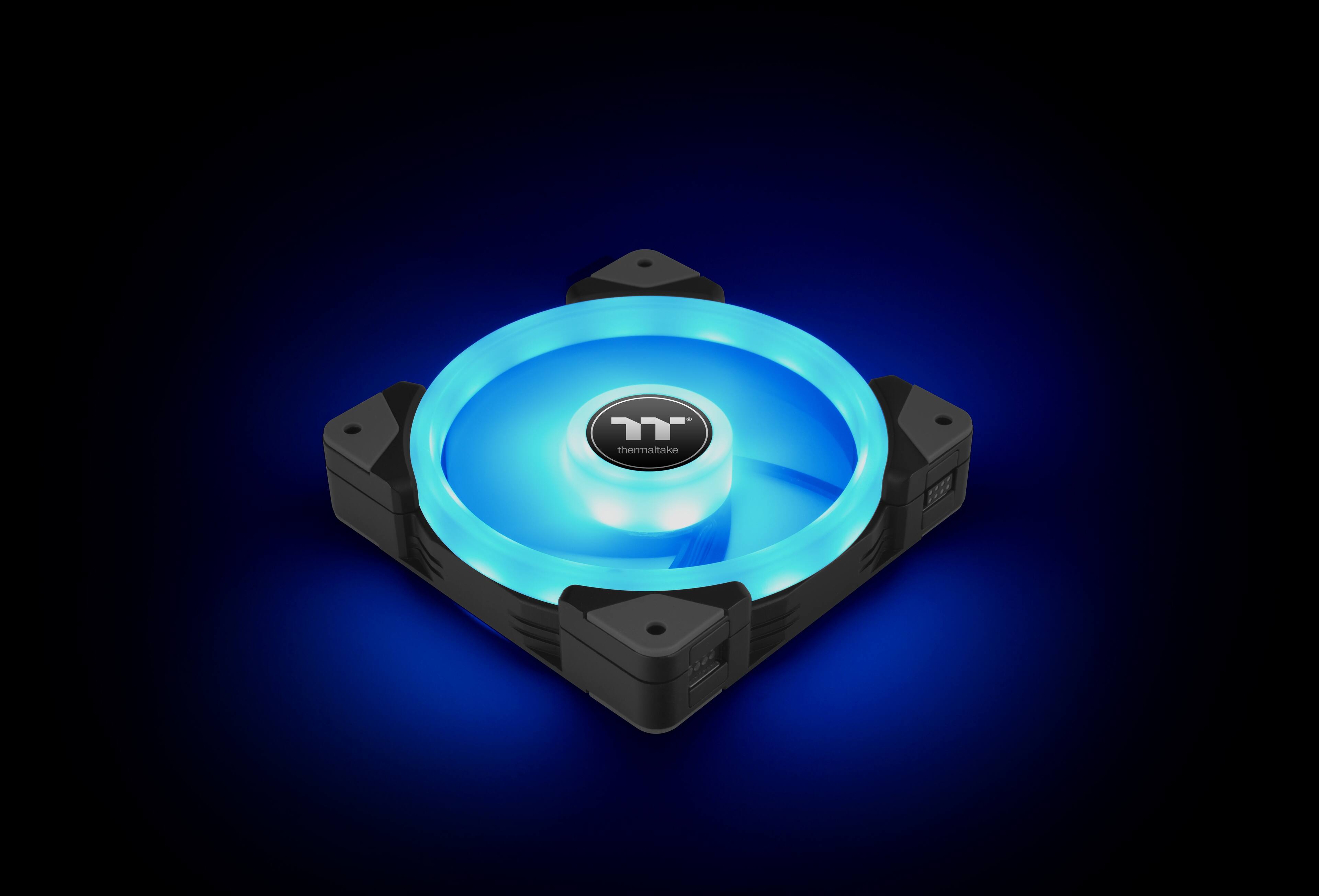 Alt View 21. Thermaltake - SWAFAN EX 12 RGB PC Cooling Fan TT Premium Edition (3-Pack) - Black.
