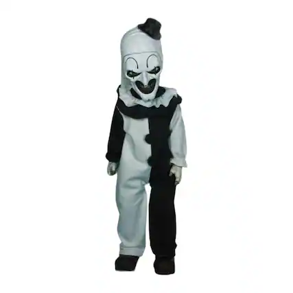 Front. Mezco Toyz - Terrifier Living Dead Dolls Presents Art the Clown - Black/White.