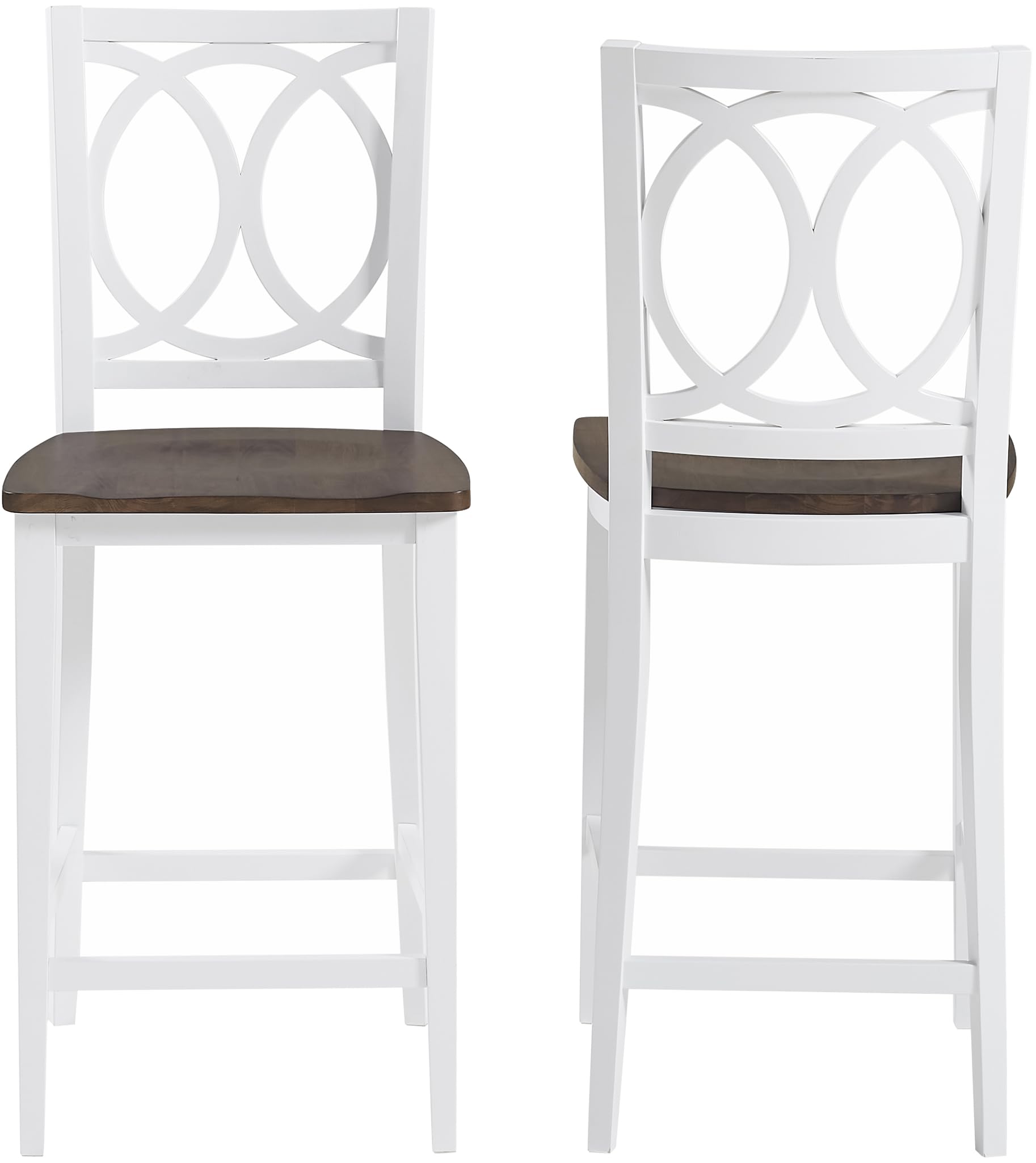 Angle. Crosley Furniture - Charlotte 2-Piece Counter Height Bar Stool Set - 2 Stools - White.
