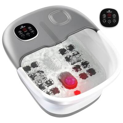 Medical King - Foot Spa with Heat, Jets & Remote Control Collapsible Grey Foot Massager with Pumice Stone, Bubbles & Vibration - Gray Medical King - Foot Spa with Heat, Jets & Remote Control Collapsible Grey Foot Massager with Pumice Stone, Bubbles & Vibration - Gray