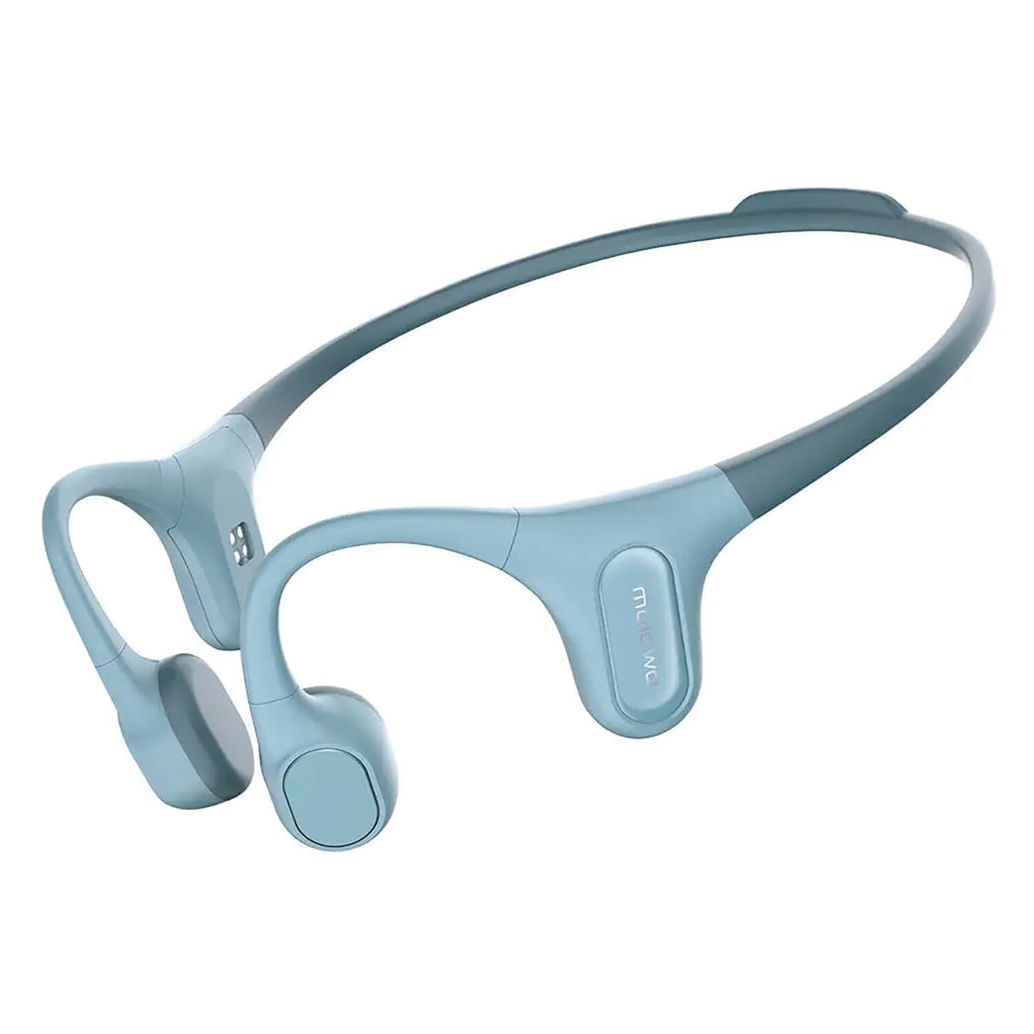 Front. Mojawa - Mojawa Run Plus Bluetooth Bone-conduction Waterproof Open-ear Headphones With Microphone For Outdoor Sports - Blue.