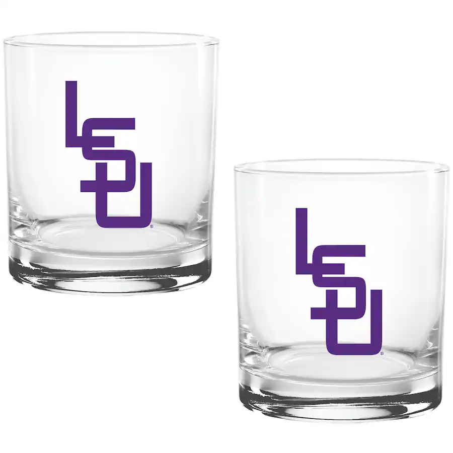 Indigo Falls LSU Tigers Two Pack 14oz. Vault Sketch Rocks Glass Set ...