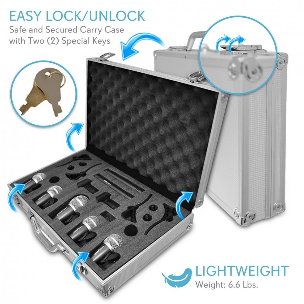 EASY LOCK/UNLOCK  
Safe and Secured Carry Case with Two (2) Special Keys  

LIGHTWEIGHT  
Weight: 6.6 Lbs.