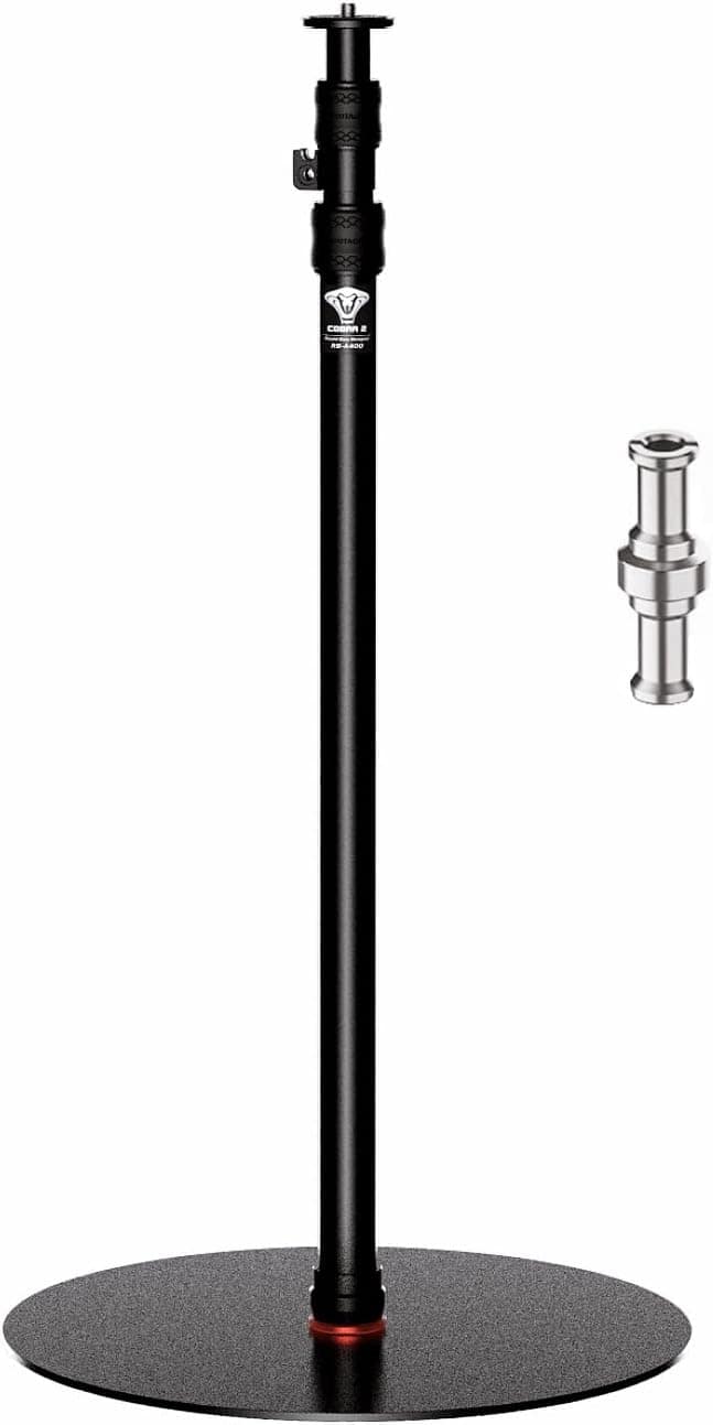 ZACHVO - Round Base Monopod, Aluminum Studio Stand Camera Monopod for DSLR Camera, Light, Live Streaming, Vlogging - Black