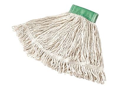 Front. RubberMaid - Super Stitch Mop Head, Tailband  - White.