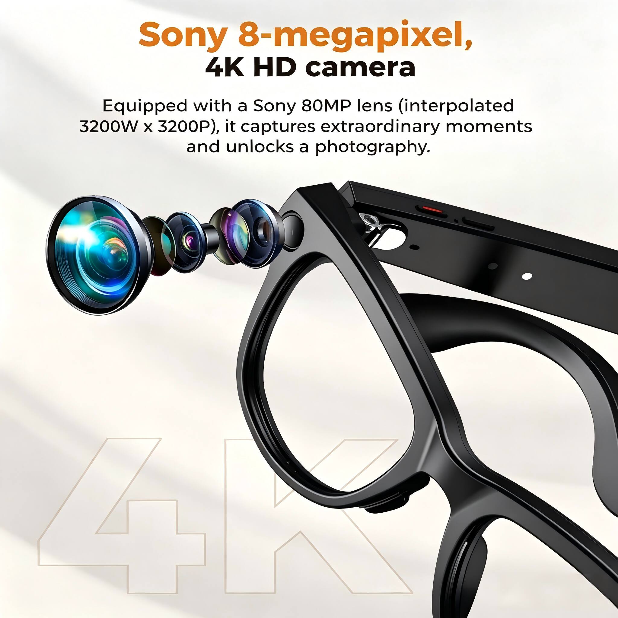 Sony 8-megapixel, 4K HD camera

Equipped with a Sony 80MP lens (interpolated 3200W x 3200P), it captures extraordinary moments and unlocks a photography.