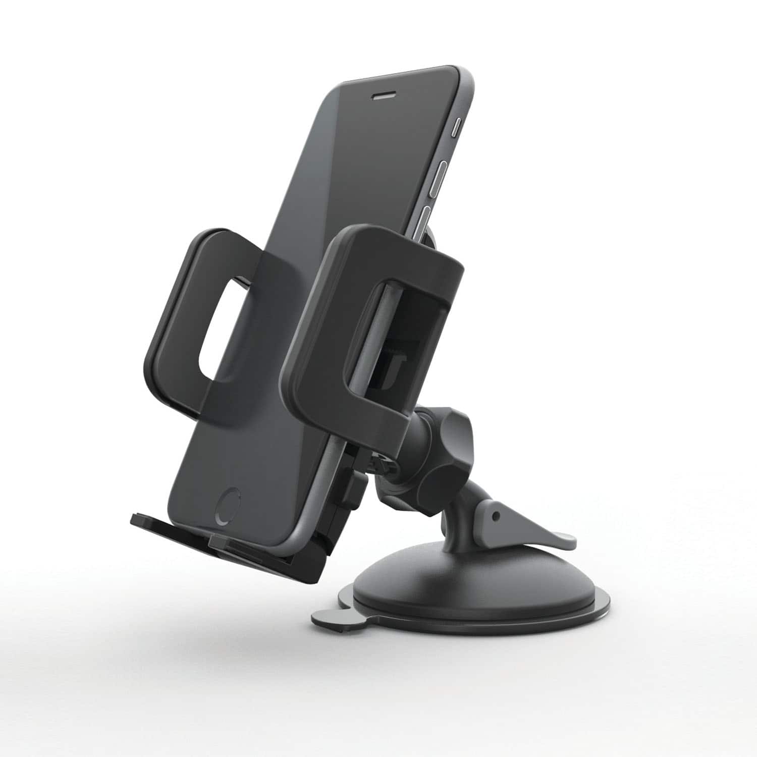Bracketron - Suction Mount Phone Holder for Most Cell Phones - Black