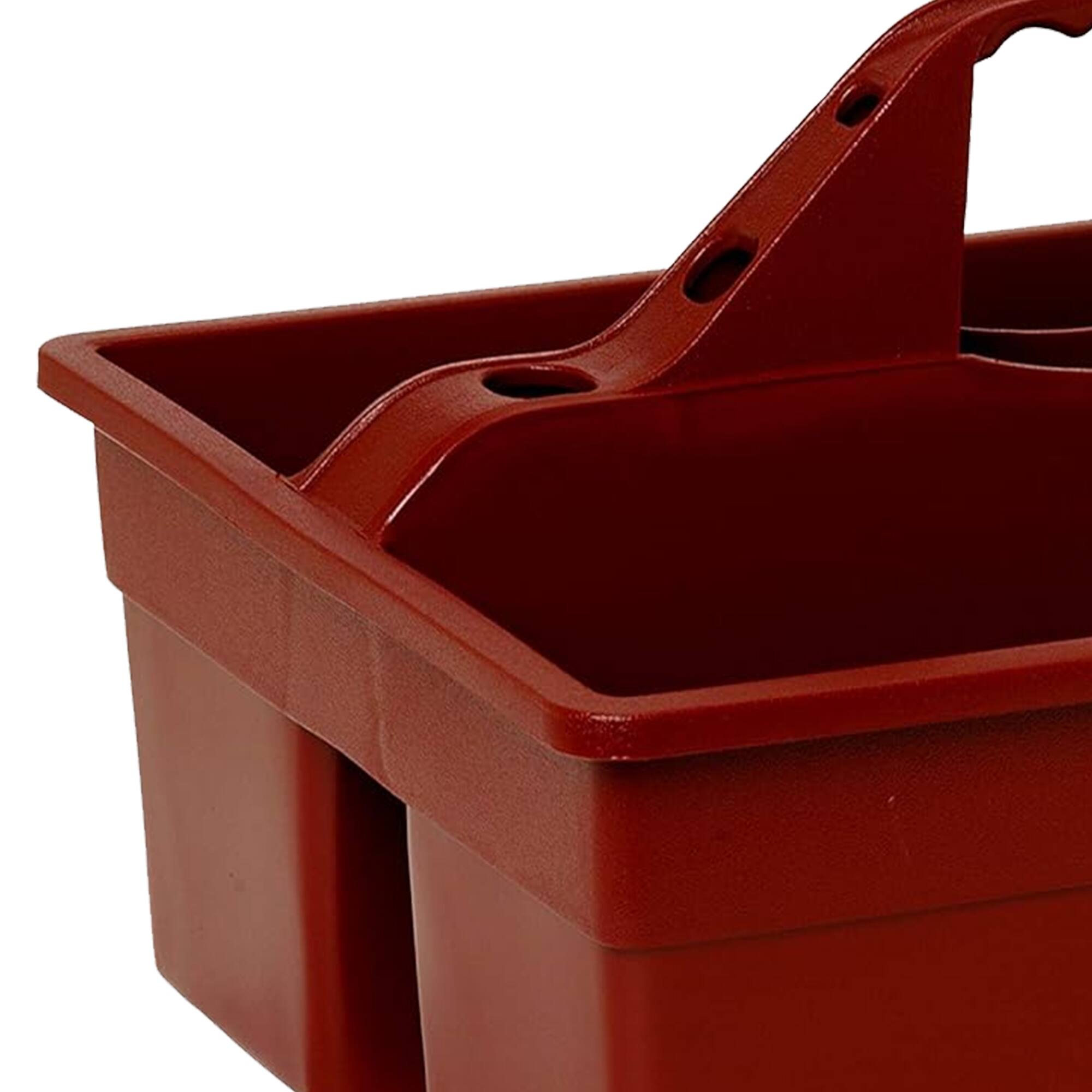 Alt View 4. Little Giant - Little Giant DuraTote Plastic Box Organizer w/2 Compartments & Handle, Burgundy - Burgundy.