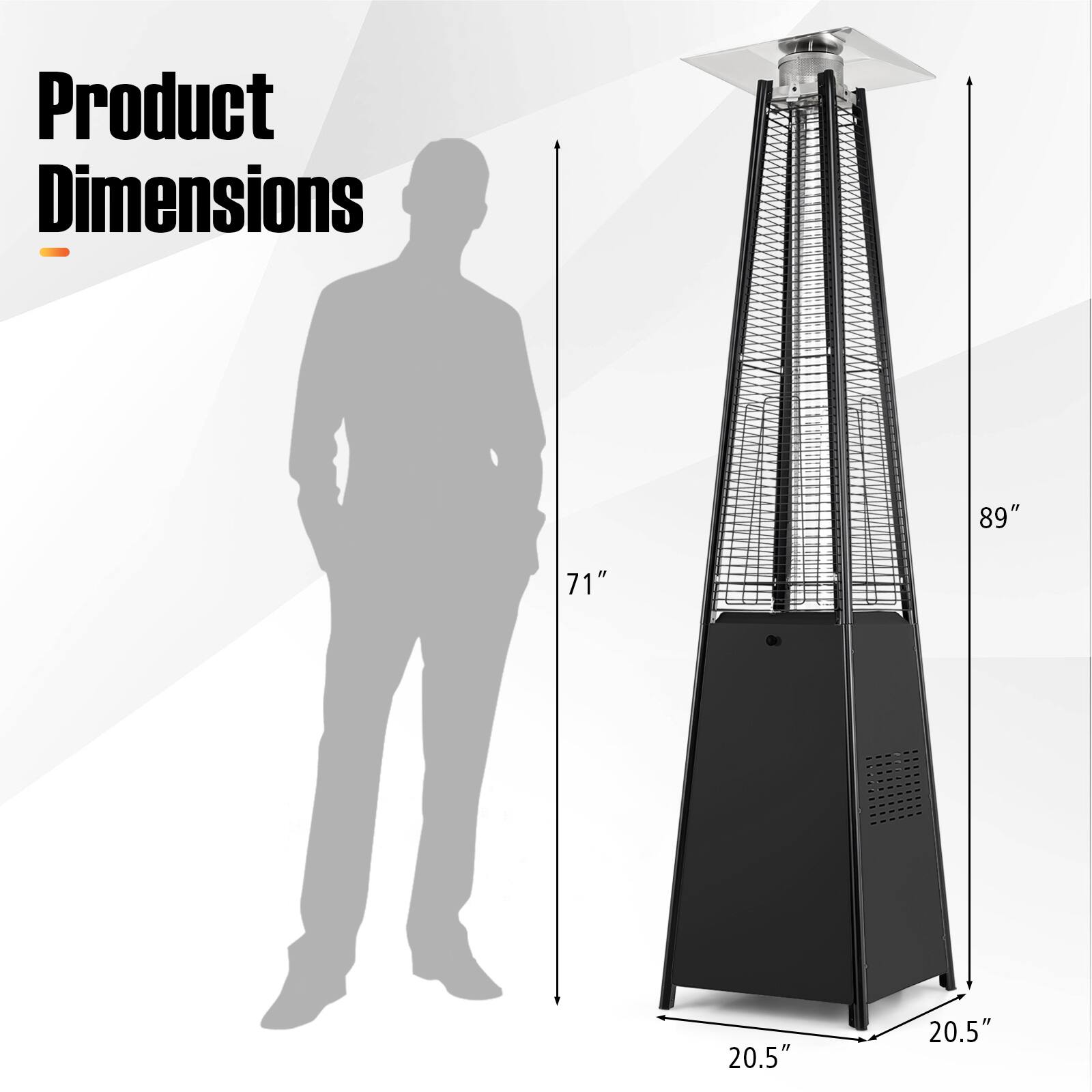 Product Dimensions: 89" x 71" x 20.5" x 20.5"