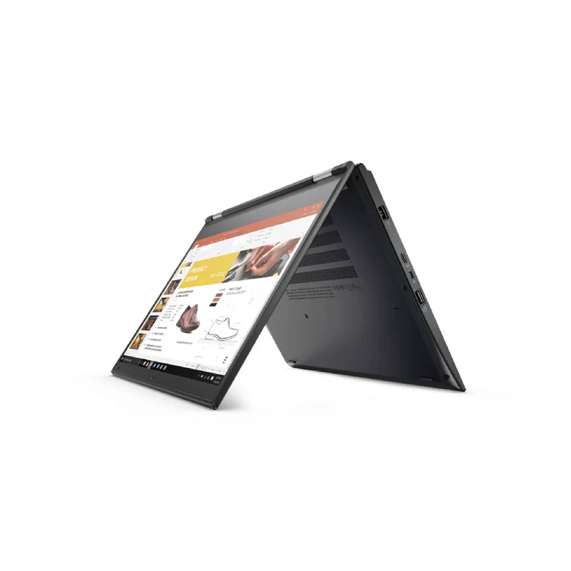 Back. Lenovo - Thinkpad Yoga 370 13.3" Touch Laptop Core i5-7300U 8GB RAM 256GB SSD Windows 11 Pro - Black.