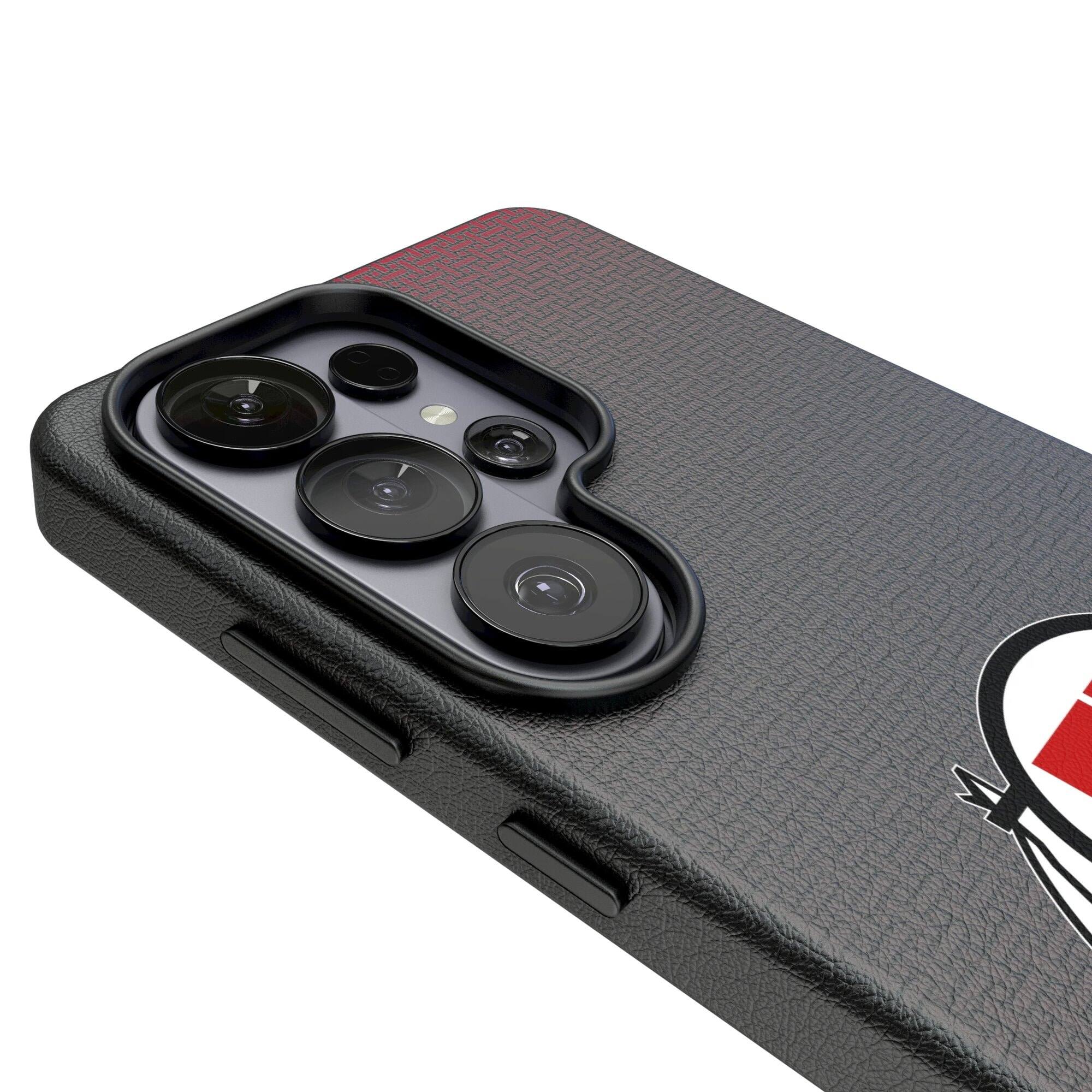 Alt View 2. Keyscaper - Utah Utes Linen Galaxy Magnetic Bump Case - S24 Ultra - Black.