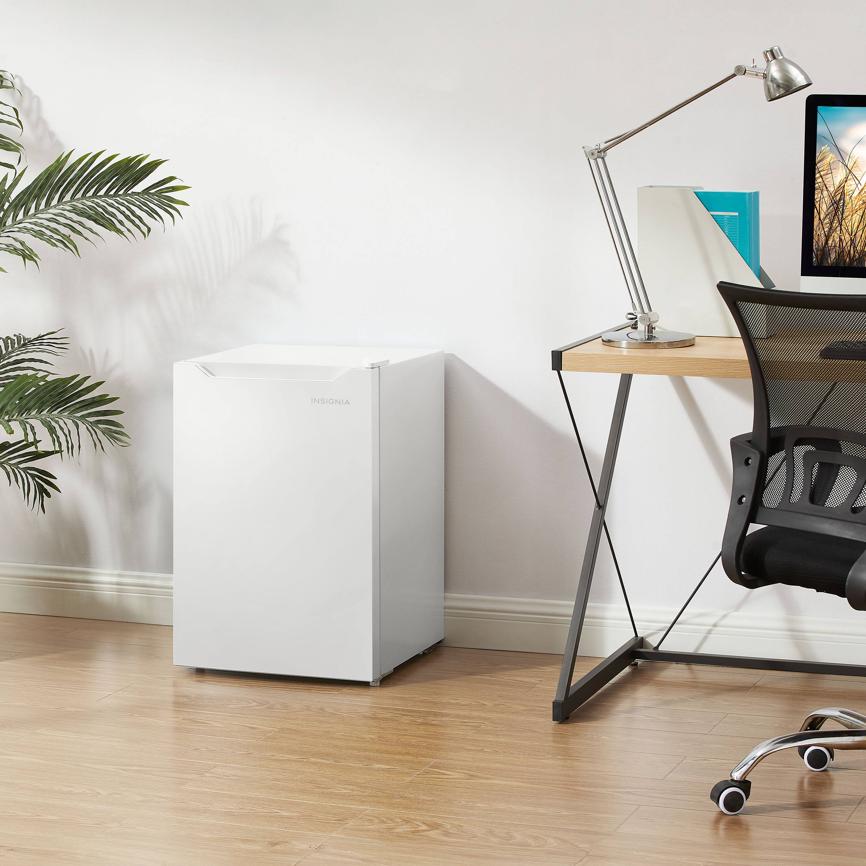 Alt View 8. Insignia™ - 2.7 Cu. Ft. Mini Fridge with Door Storage and ENERGY STAR Certification - White.