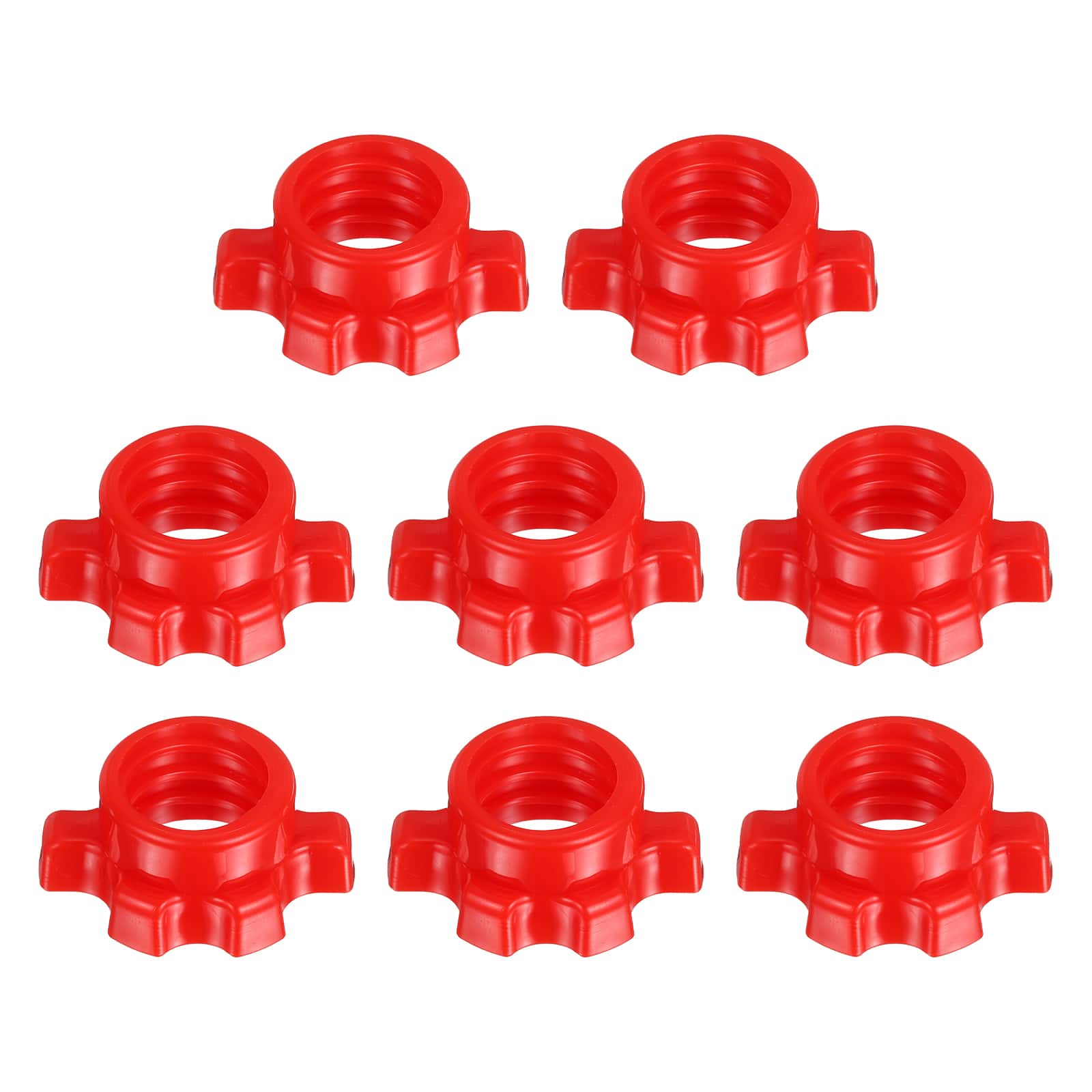 "Unique Bargains - Dumbbell Collars, Barbell Spin Lock Hex Nuts Anti Slip Weight Clip 1"" 8pcs Plastic for 1"" Barbell/Dumbbell - Red" price history on PriceWatchPro