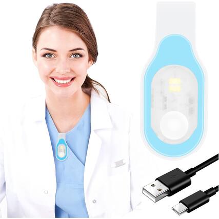 Front. Schertz - Rechargeable Nurse Night Light | Clip-On Hands-Free LED Flashlight for Night Shifts, Walking, Running, Pet Care, and Out.