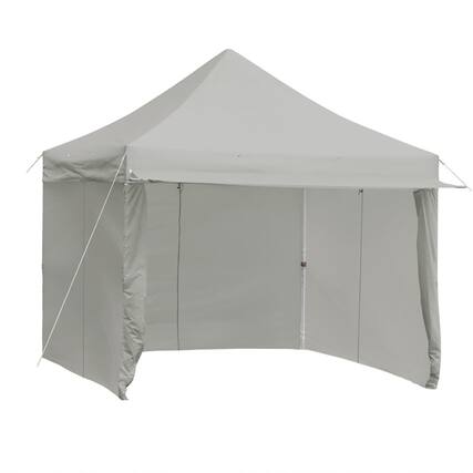 Front. Kadyn - 10 x 10 Feet Pop up Gazebo with 4 Height and Adjust Folding Awning-Gray, Outdoor Gazebo Wedding Party Tent Canopy Tent.