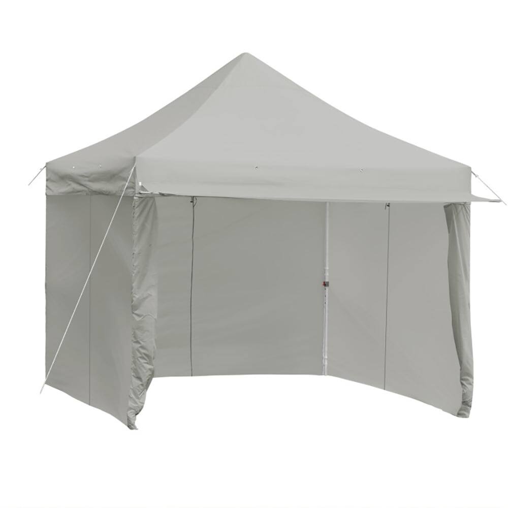 Front. Kadyn - 10 x 10 Feet Pop up Gazebo with 4 Height and Adjust Folding Awning-Gray, Outdoor Gazebo Wedding Party Tent Canopy Tent.