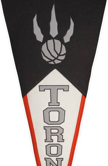 Alt View 2. Winning Streak Sports - Oversized Toronto Basketball Raptors Classic NBA Wool Pennant 40x17 inches - Multi.