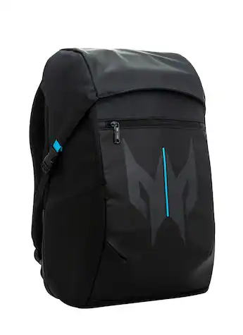 acer gaming laptop backpack PBG591 Predator Utility Backpack, Water Resistant and Tear Proof Travel Fits and Protects Up to 17.3" Predator Gaming Laptop, Black with Teal Accents The ergonomic chest strap with integrated whistle ensures safety and comfort during travel Acer Predator Gaming Utility BackPack