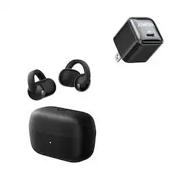 Soundcore - C50i by Anker Open Ear Earbuds with USB C Charger Block 20W (Nano Pro),12mm Drivers for Powerful Bass - Black