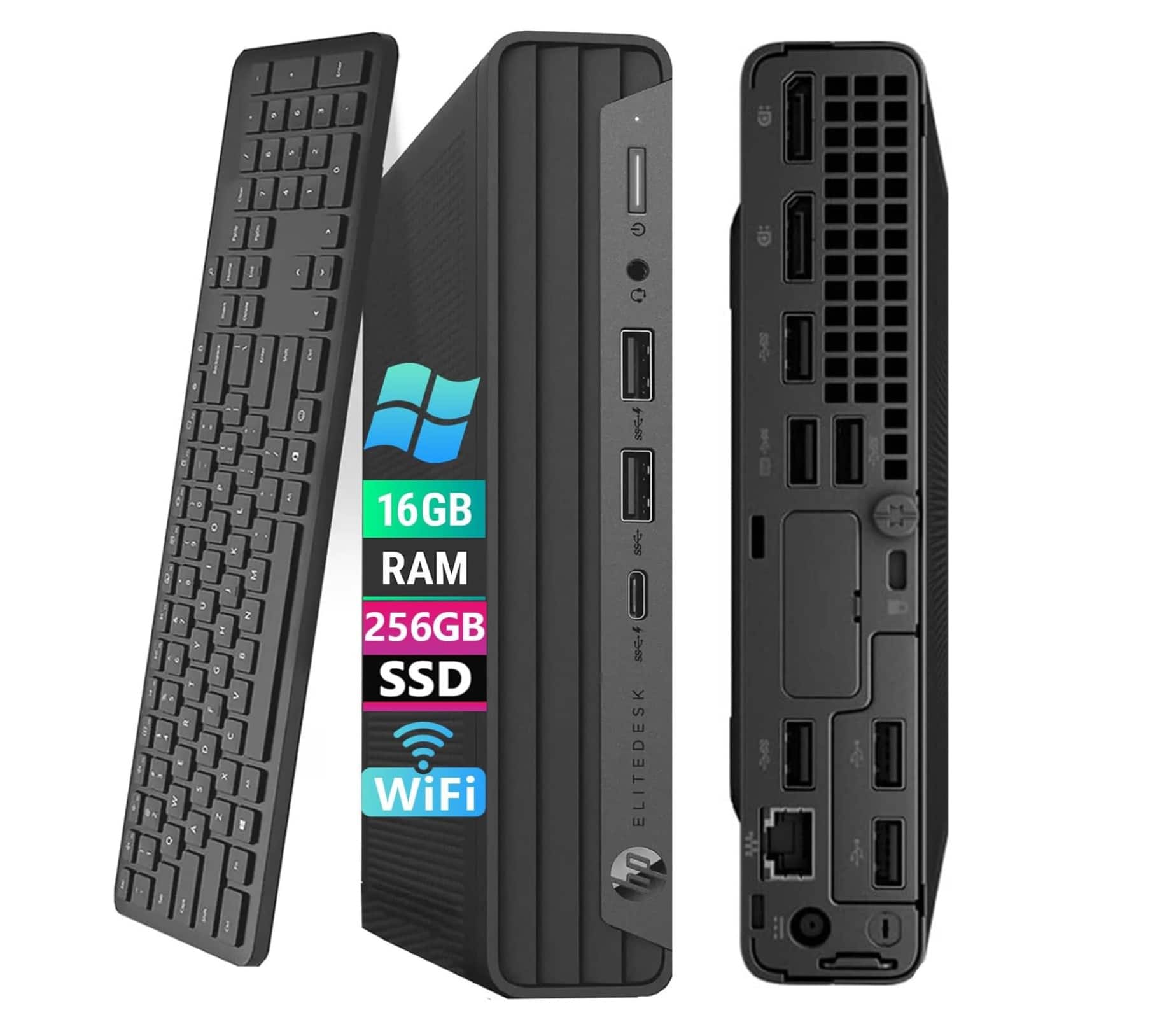 16GB RAM  
256GB SSD  
WiFi 6  
ELITEDESK