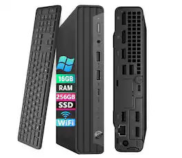 HP - Refurbished Excellent - Micro PC EliteDesk 800 G6 Mini Desktop Computer | Intel Core i5-10th Gen | 16GB RAM DDR4 | 256GB NVMe | Windows 11 Pro.
