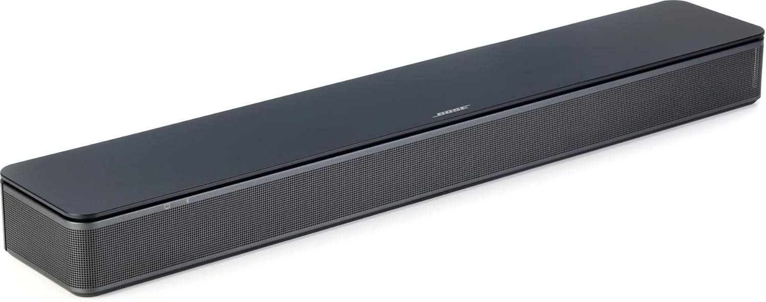 Angle. Bose - Bose TV Speaker Bundle with Aux Cable, Mounts - Soundbar for TV with Bluetooth and HDMI-ARC, Soundbar, Remote, (Black) - Black.