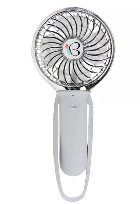 BuggyGear - 3-Speed Turbo Fan and Flashlight - Gray/Chrome