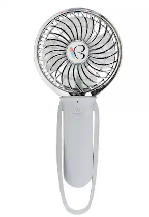 Front. BuggyGear - 3-Speed Turbo Fan and Flashlight - Gray/Chrome.