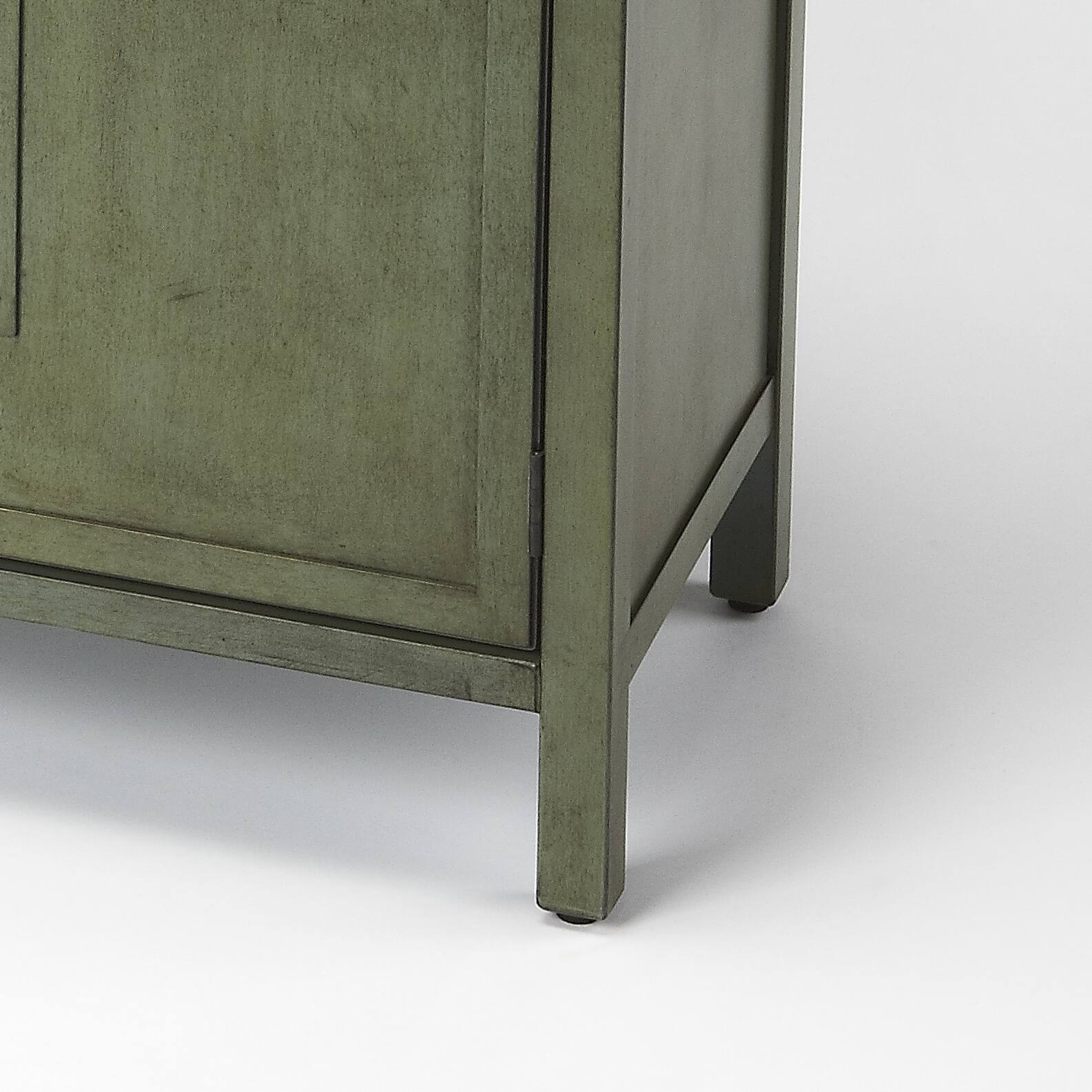 Alt View 2. Butler Specialty - Imperial 31 in. W Rectangular Wood 2 Drawer 2 Door Accent Cabinet - Green.