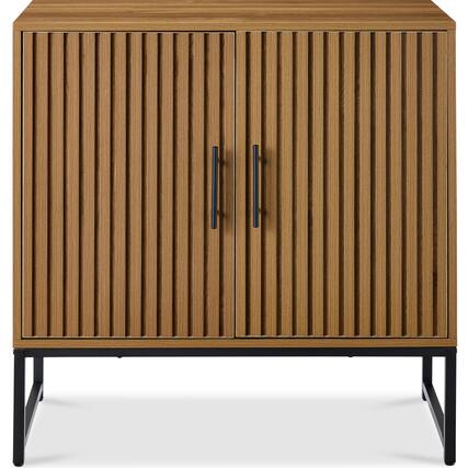 Front. Best Choice Products - Best Choice Products 2-Door Slatted Storage Cabinet, Accent Furniture w/ Non-Scratch Foot Pads - Brown - Brown.