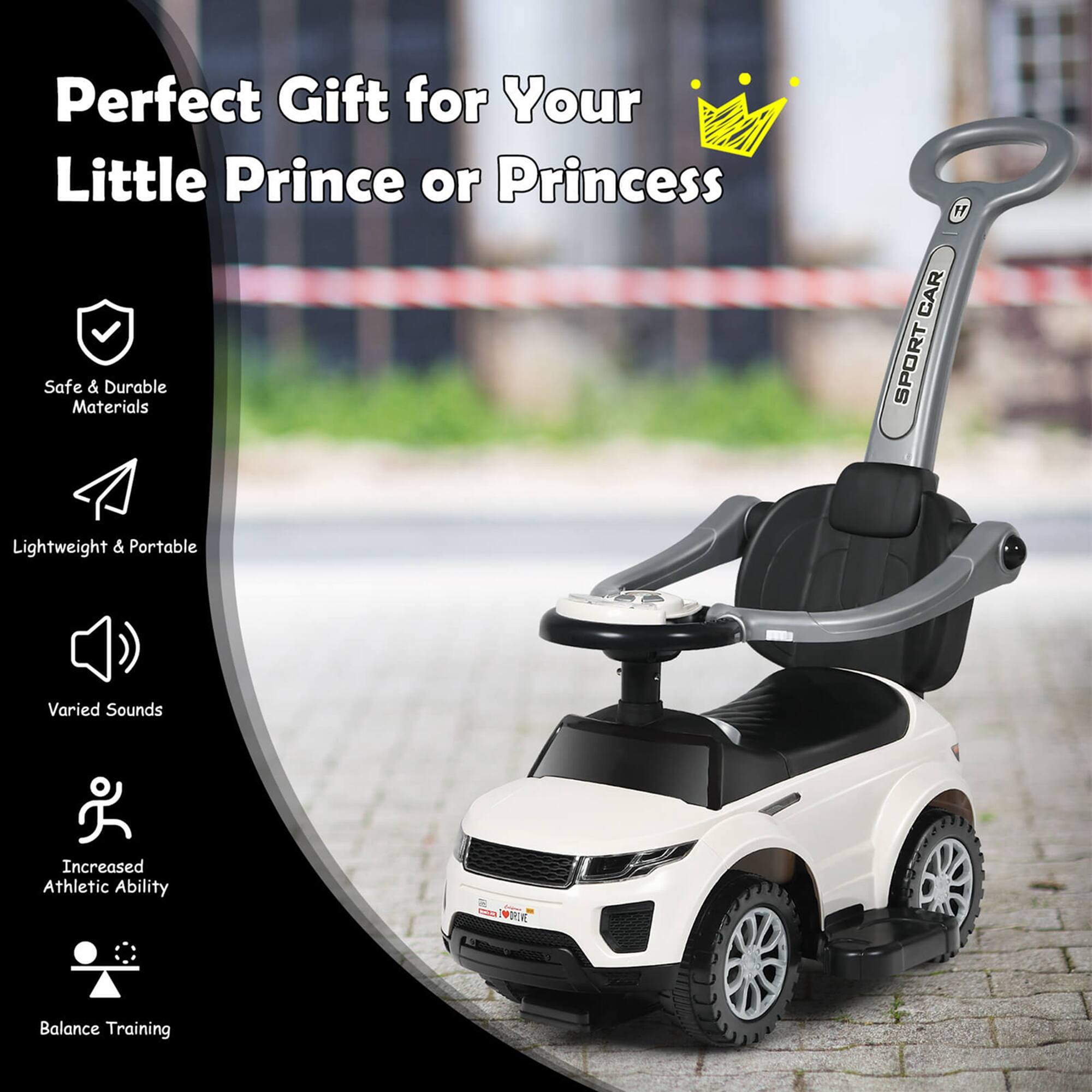Perfect Gift for Your Little Prince or Princess

- Safe & Durable Materials
- Lightweight & Portable
- Varied Sounds
- Increased Athletic Ability
- Balance Training