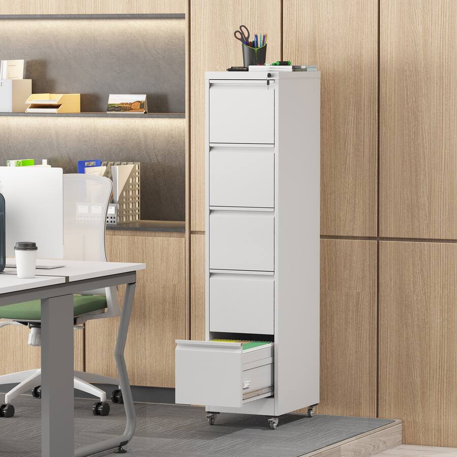 GOODSILO 5 Drawer Vertical File Storage Cabinet with Locking System and ...