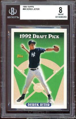 Derek Jeter Rookie Card 1993 Topps #98 BGS 8
