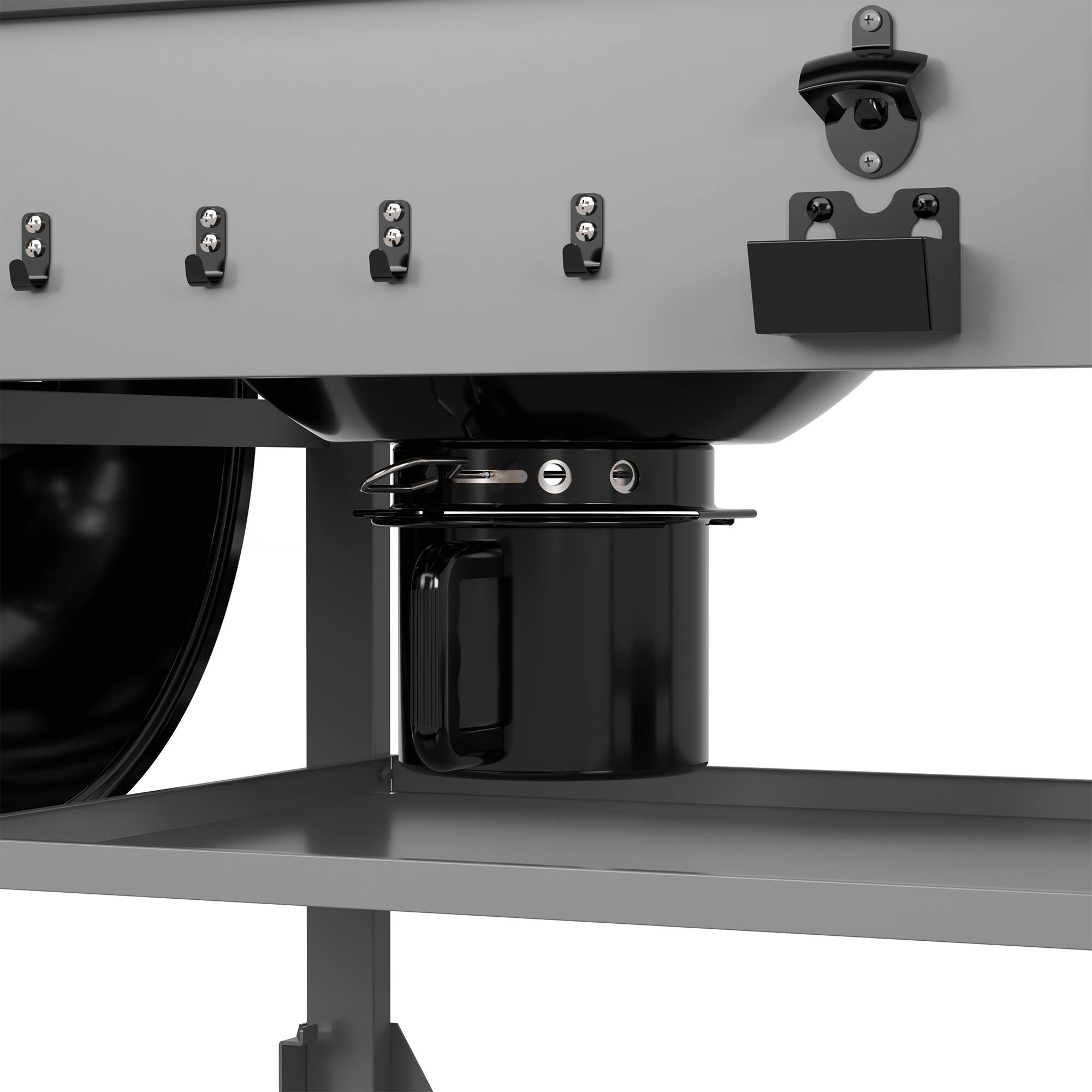 Alt View 1. TYTUS Grills - Anaheim Charcoal Kettle Grill with Cart - grey.