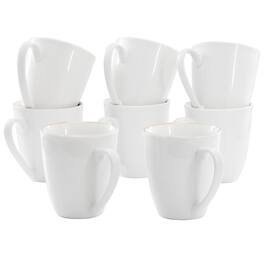 Gibson - Home Ogalla 8 Piece 12 Ounce Gold Banded Fine Ceramic Mug Set - White